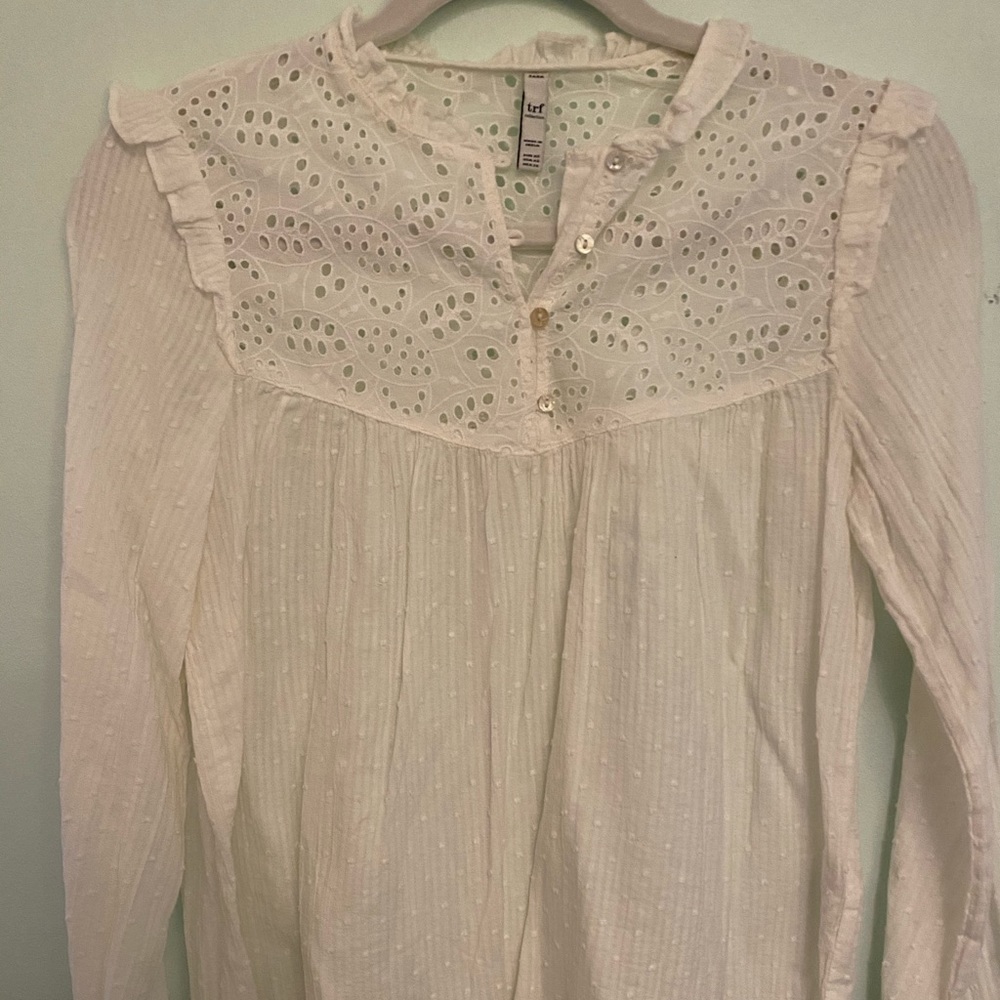 Zara White Blouse